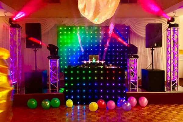 Mobile DJ setup for private parties
