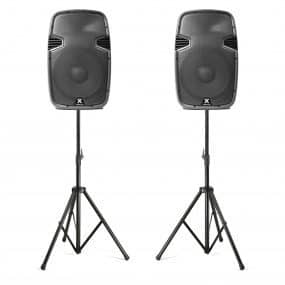 Disco speakers on tripods