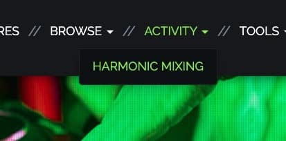 Harmonic mixing menu 