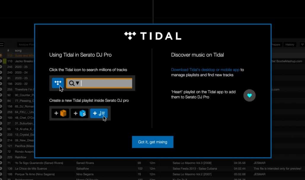 DJ with Tidal in Serato