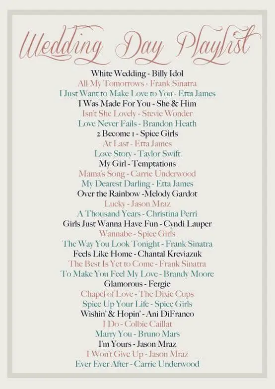 Good wedding party songs